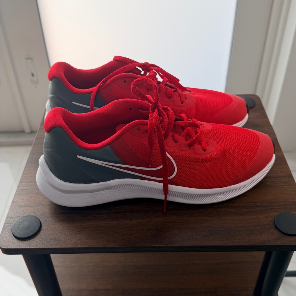 Kids Red and Gray Athletic Sneakers